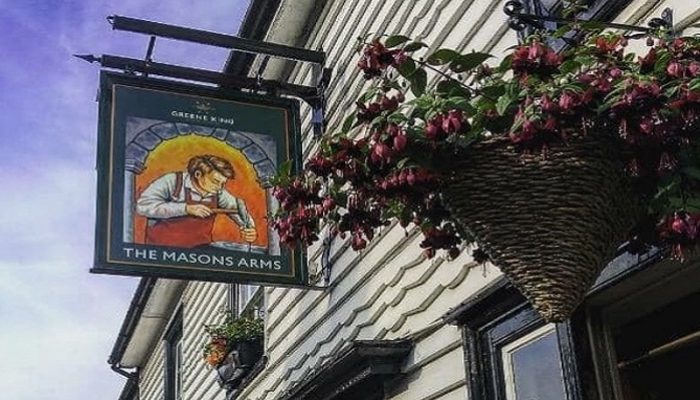 The exterior of The Masons Arms
