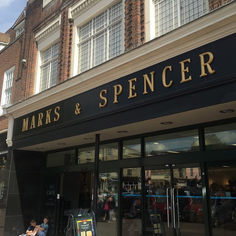 The exterior of Marks and Spencers Cafe