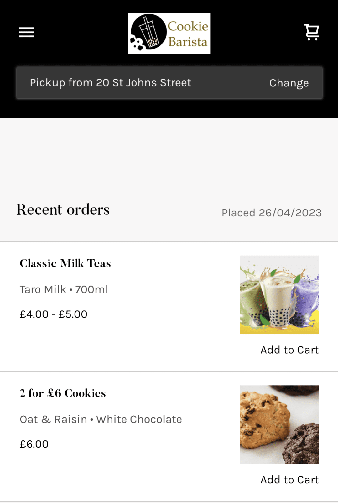 Bubble Tea ‘Click & Collect’ Weekend