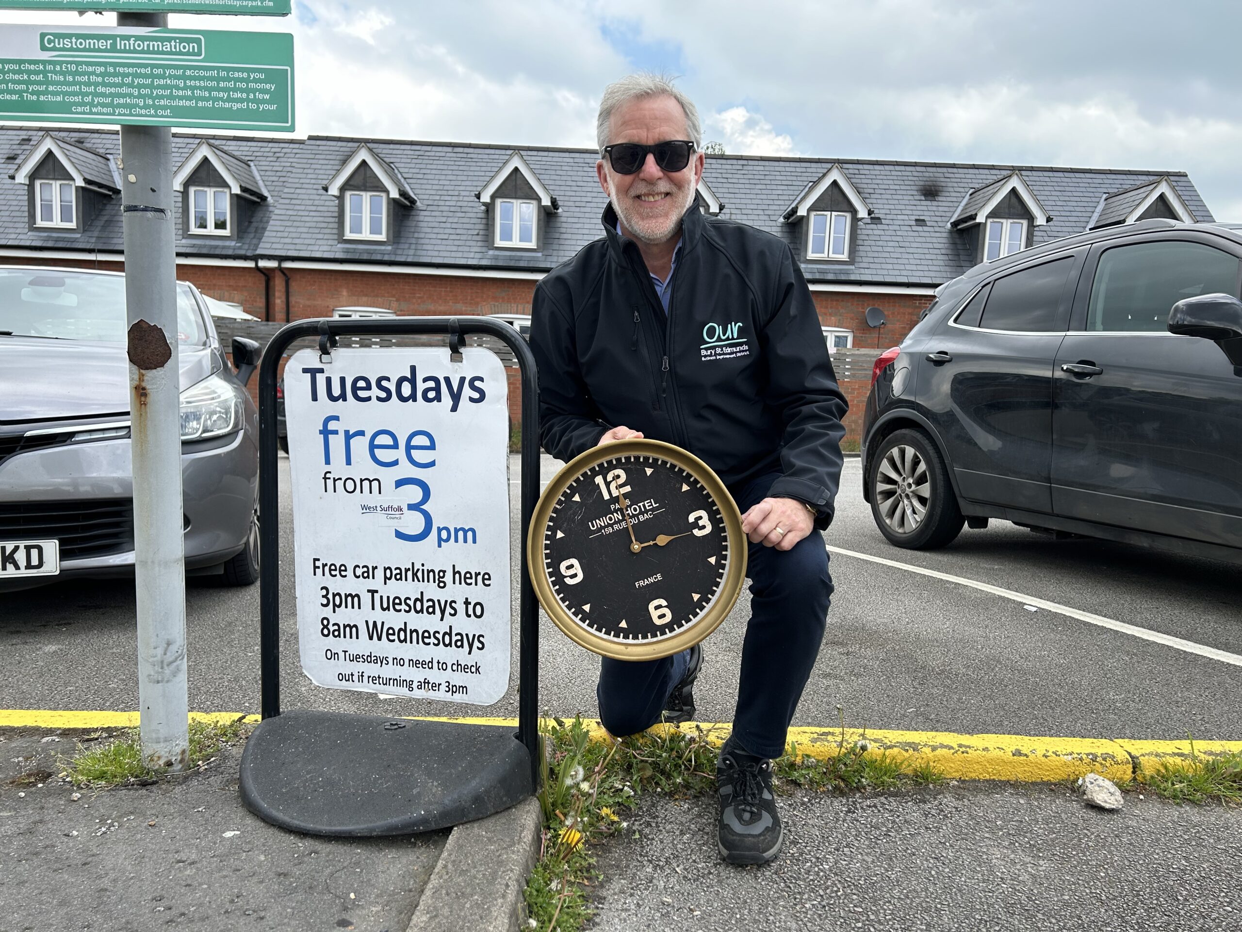 Free parking initiative celebrated in Bury St Edmunds